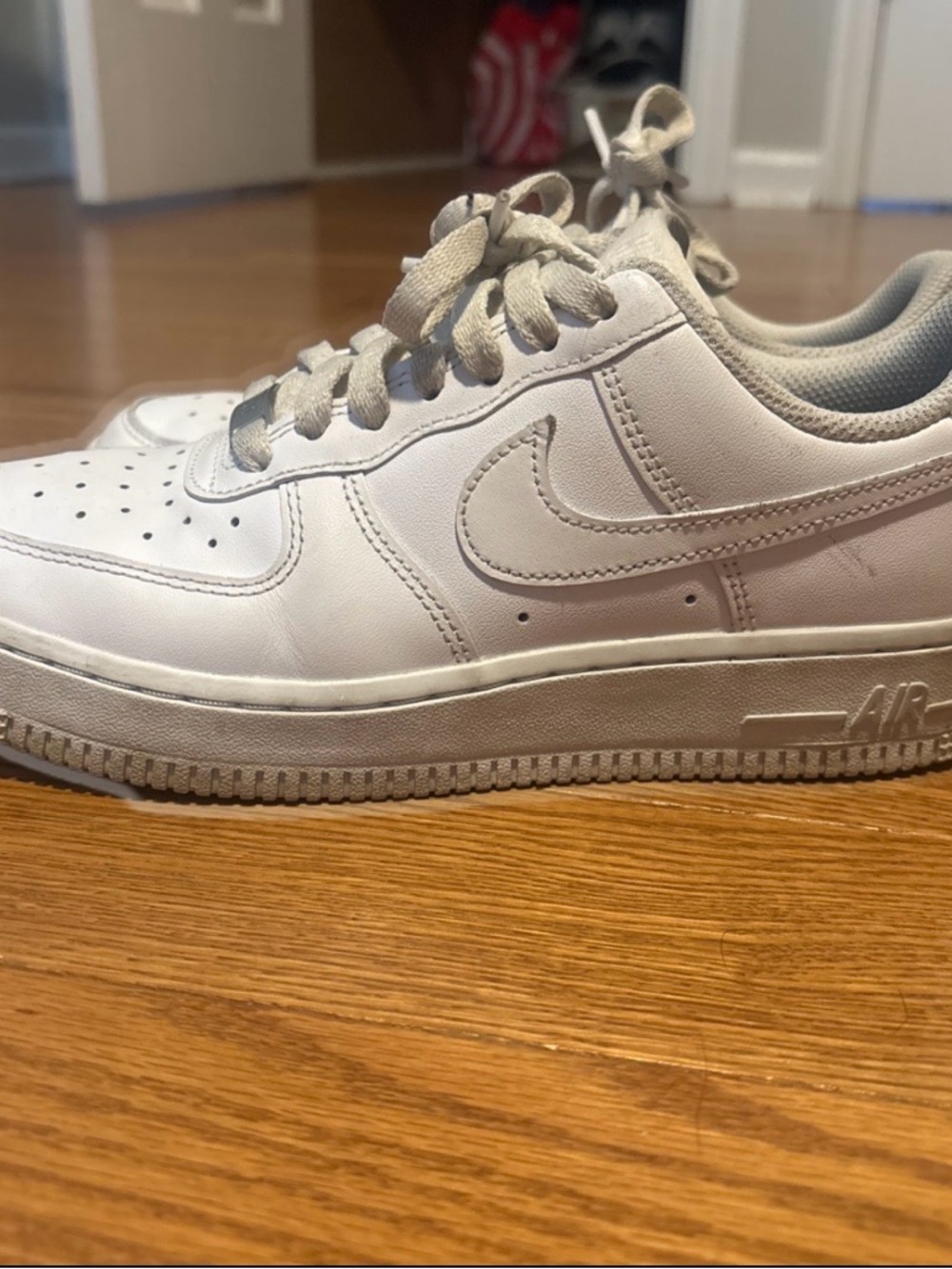 Nike White Low-Top Air Force Style Sneakers